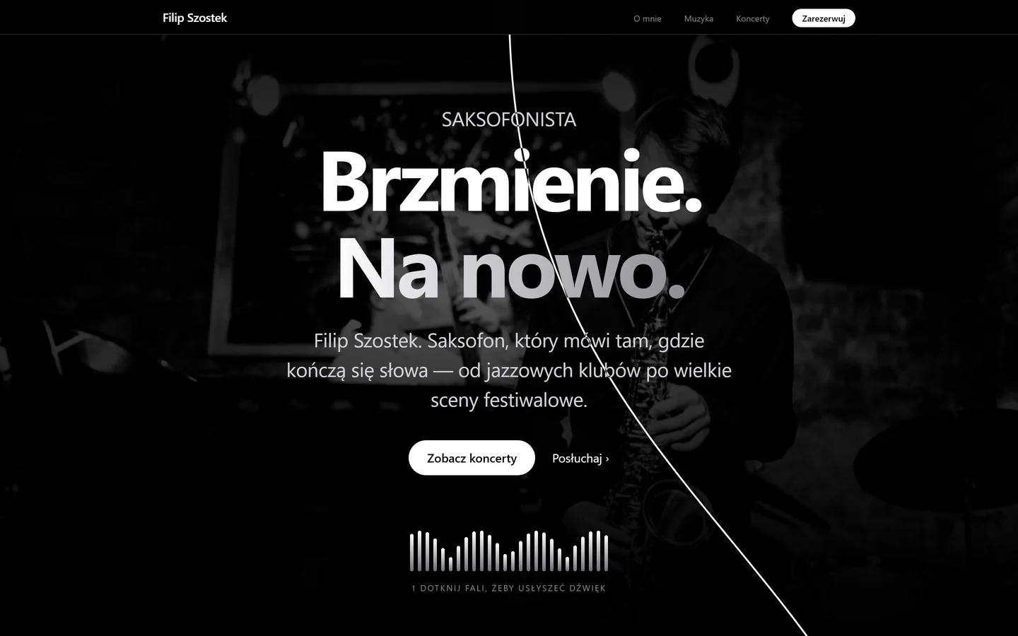 Strona główna saksofonisty Filipa Szostka